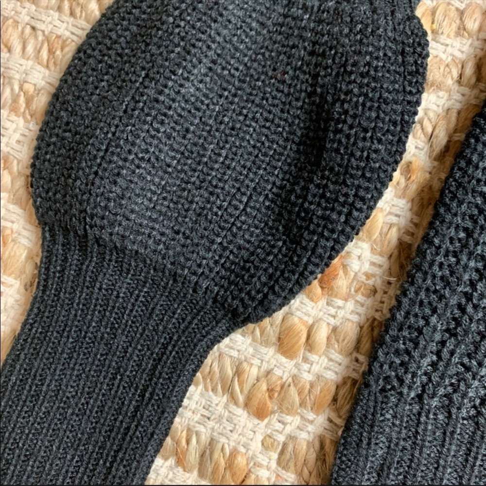 CAYDENCE BLACK BUBBLE ACCENT SLEEVE KNIT SWEATER - Picture 3 of 5
